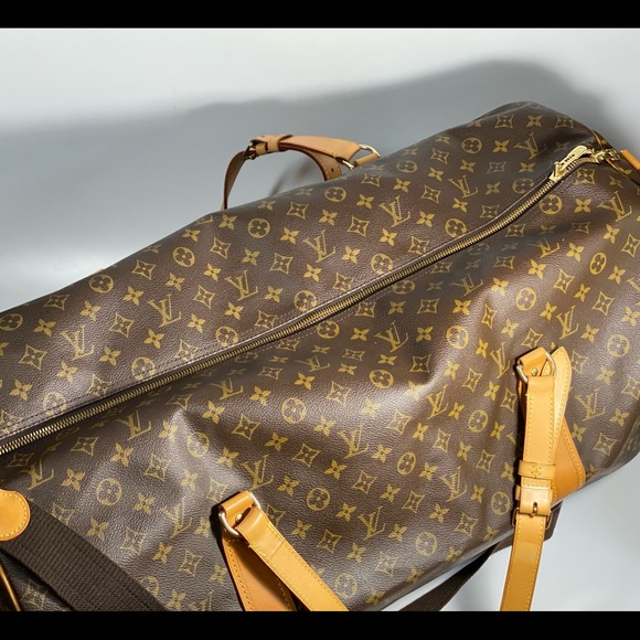 Louis Vuitton Monogram Travel Duffle Crossbody Bag XLarge 💯% AUTHENTIC - Picture 7 of 16